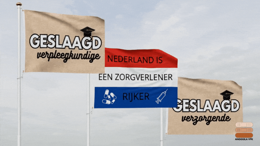 Geslaagd vlag voor zorgverleners