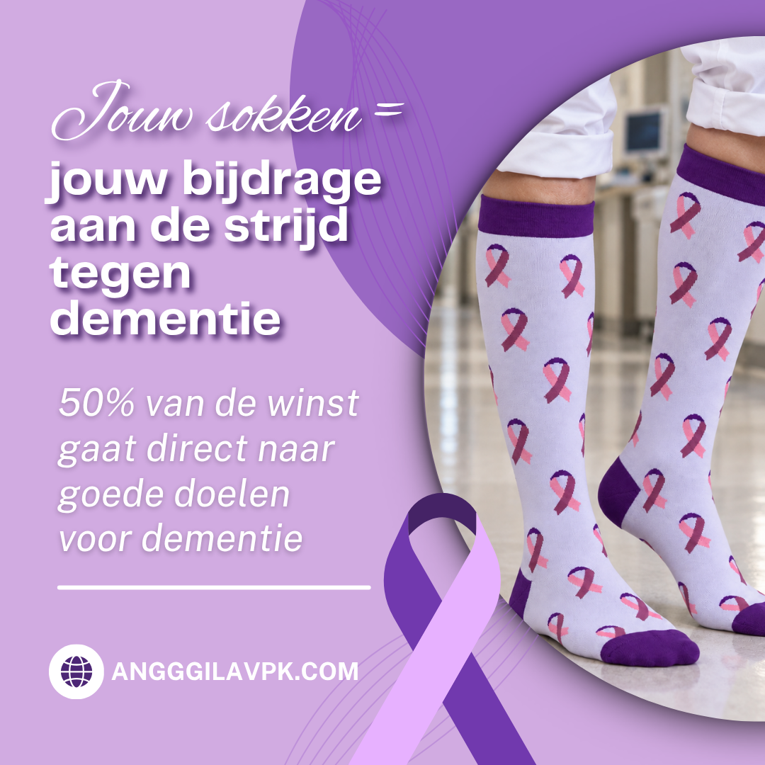 Compressiesokken Dementie Awareness 💜