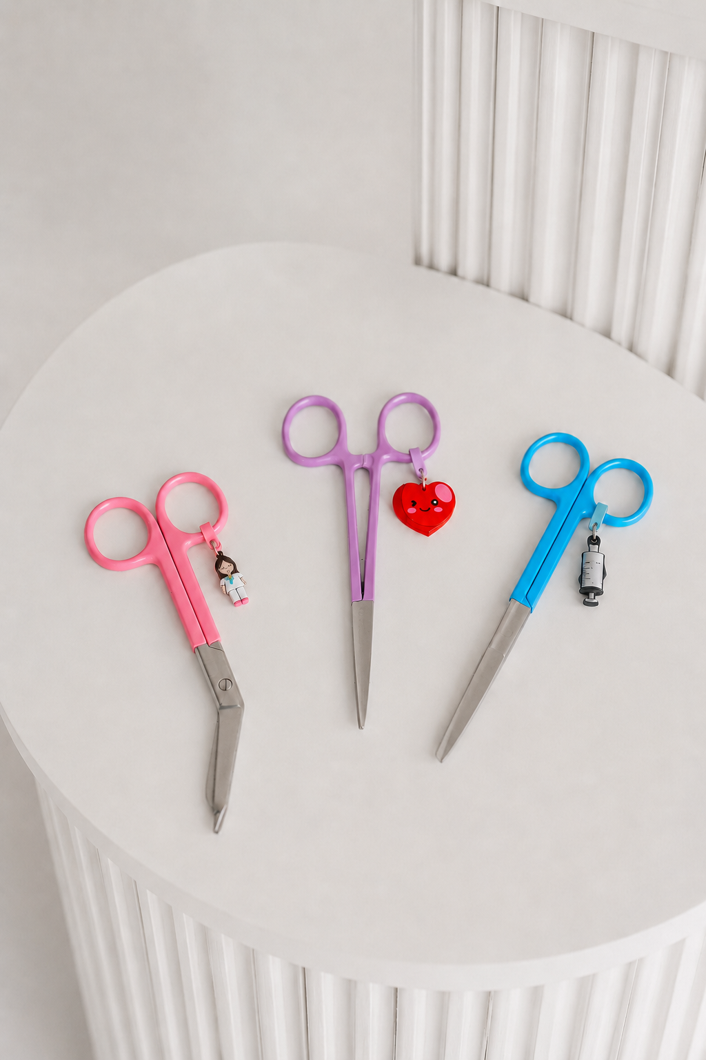 Zorg scharen set met bedeltjes
