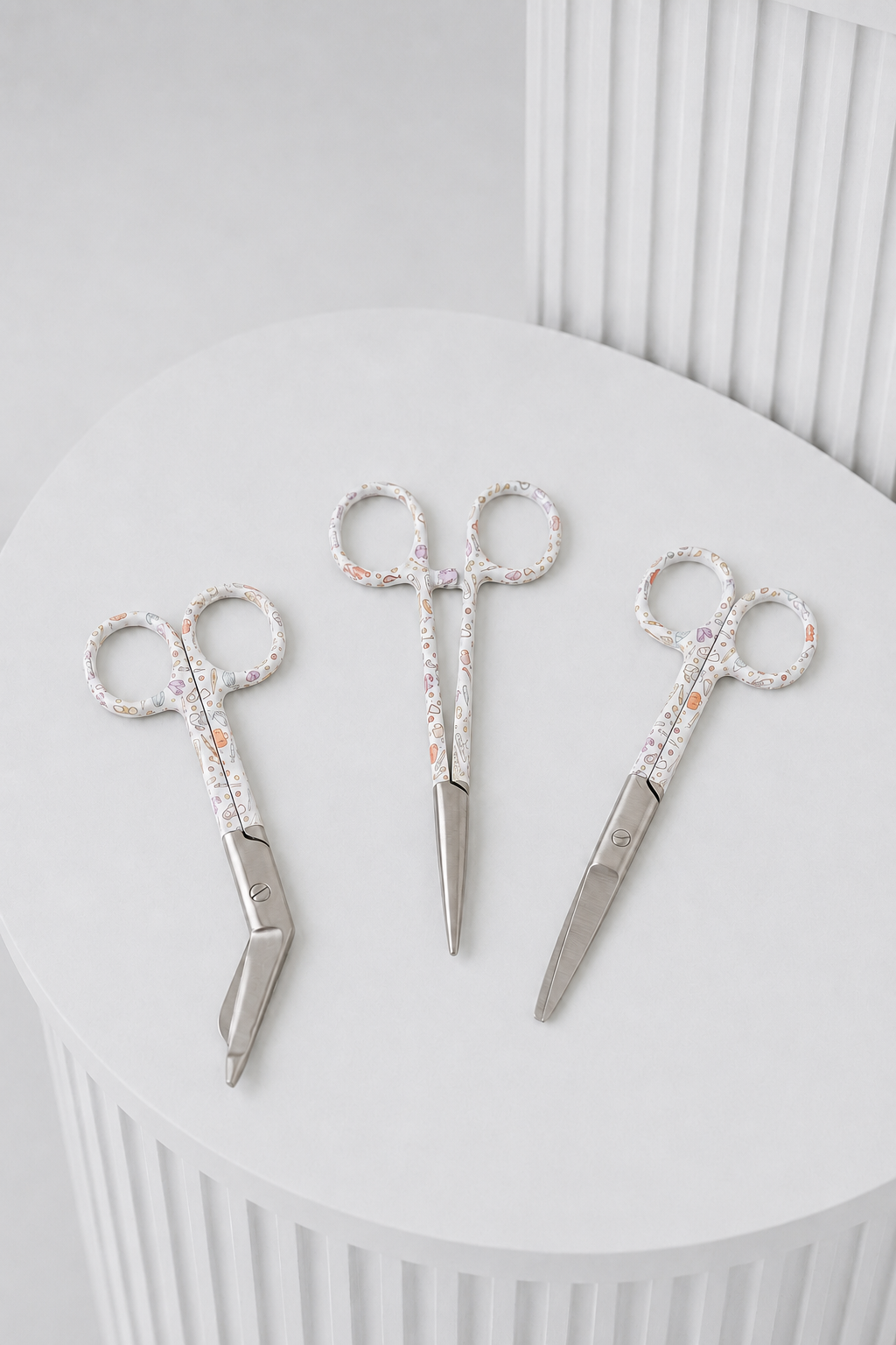 Zorg scharen set met print